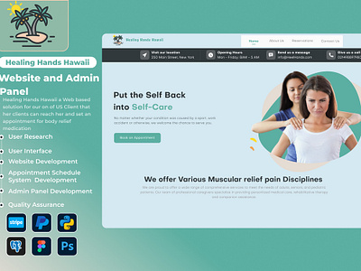 Healing Hands Hawaii: Web-Based Appointment System appointment scheduling branding design ecommerce website firebase realtime database postgresql python socket programming typography ui uiux prototyping user experience design ux ux ui vector web application web design wireframing