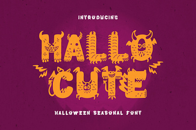 Hallo Cute - Monster Halloween Font branding graphic design halloween motion graphics visual identity