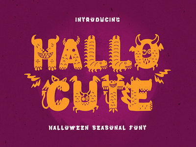 Hallo Cute - Monster Halloween Font branding graphic design halloween motion graphics visual identity