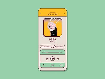 Daily UI #009 Music Player app dailyui graphic design kpop music retro ui