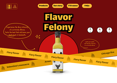 Inferno Interface: A Blazing Hot Sauce Webpage branding design graphic design logo ui web design