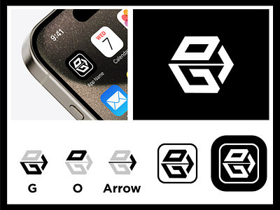 Letter GO/OG/Arrow Logo Design app logo black and white branding creative go go arrow logo go logo go monogram graphic design letter go logo letter og logo lettering lettermark logo logo design minimal og og arrow logo og logo og monogram