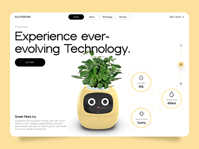 AI Website Design for Plants ai website artificial intelligence fluttertop garden landing page leaf nature plant plant care plant website plantation plants ui design ux web web design webdesign website website builder website concept