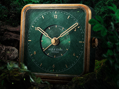 Båge & Söner Stockholm alarm clock clock clock design green jungle luxury time watch