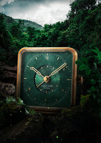 Båge & Söner Stockholm alarm clock clock clock design green jungle luxury time watch