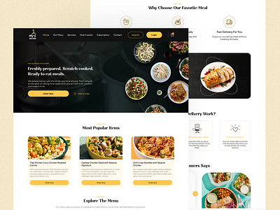 ONFire Cooking - Landing Page Design 🔥 cooking design landingpage mobile page responsive ui ux web website