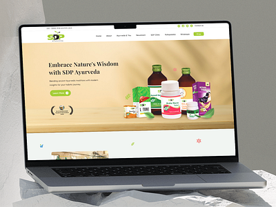 SDP Ayurveda - Web design appdesign branding design designinspiration dribbblers graphic design icon logo typography ui uidesigner uitrends uiux userinterface ux uxdesigner web website