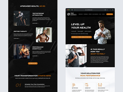 Bio Men - Landing Page branding design figma graphic design illustration landing page prototype ui web design wireframe