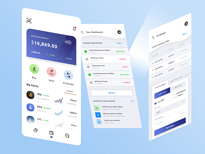 Crypto app application android ios brand branding buy send exchange credit card cb crypto crypto coins cryptocurrencies dasboard payment dribbble mockup estimate balance graphic design icon set illustrator ai latest transactions photoshop psd sell buy typo typography ui