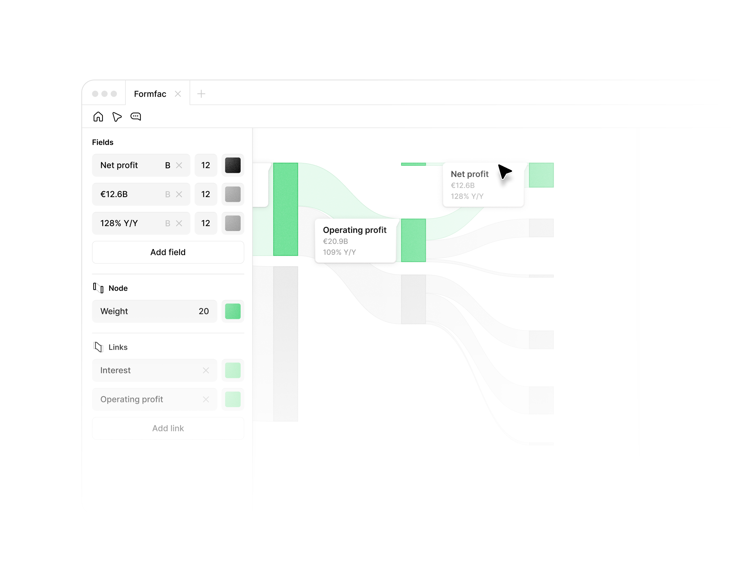 Sankey diagram tool data data visualisation desktop diagram formfac info infographic product design sankey sankey chart sankey diagram software ui uiux visual data