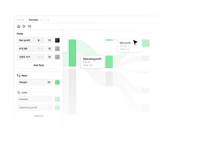 Sankey diagram tool data data visualisation desktop diagram formfac info infographic product design sankey sankey chart sankey diagram software ui uiux visual data