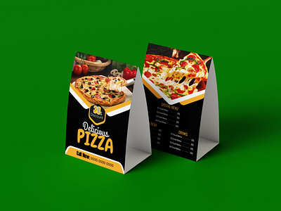 Restaurant Pizza Table Tent Design branding breakfast business identity cafe catering coffee dinner food delivery food menu graphic design kitchen label design lunch marketing menu flyer packaging pizza restaurant table tent vegetable