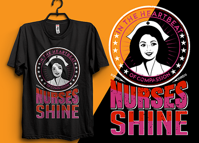 NURSE CUSTOM TYPOGRAPHY T SHIRT DESIGN.