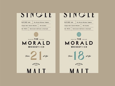 The Morald Whiskey Co. Branding and Packaging Design / Whiskey 3d agency alcohol beverage bottle brand identity branding branding agency design emblem graphic design label label design logo malt motion graphics packaging premium vintage whiskey