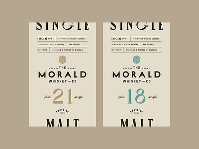 The Morald Whiskey Co. Branding and Packaging Design / Whiskey 3d agency alcohol beverage bottle brand identity branding branding agency design emblem graphic design label label design logo malt motion graphics packaging premium vintage whiskey