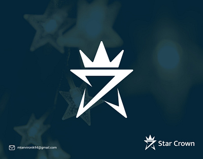 Star Crown - Logo design. brand identity branding cloud creative crown flat graphic design logo logo design luxurious minimal minimalist modern negative space redesign sky star unique visual identity