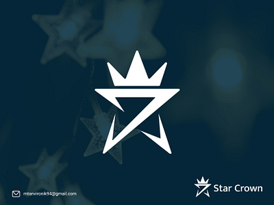 Star Crown - Logo design. brand identity branding cloud creative crown flat graphic design logo logo design luxurious minimal minimalist modern negative space redesign sky star unique visual identity