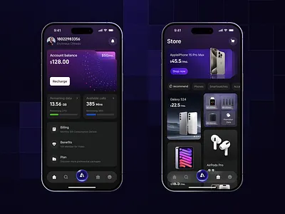 Telecom APP [object object] [对象对象]，应用程序，用户界面 app ui