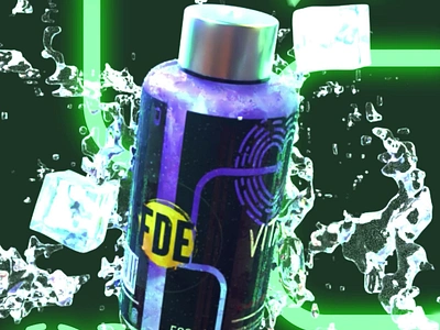 bottle-spin animation 3d animation bottle splash water