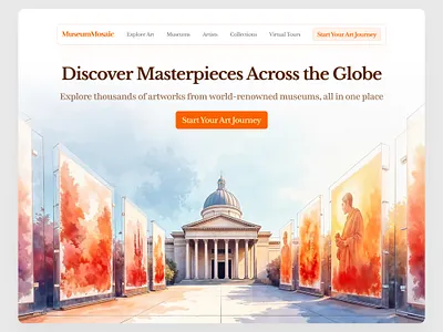 Web design - Art discovery platform ui web design