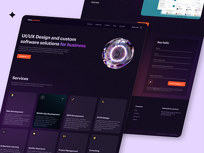 Darly Solutions – Website Design adaptation agency branding design glass graphic design landing landing page landingpage minimalism mobile studio ui ux website