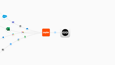 Integrations · Zapier · Countercyclical ai app automate automation bolt branding connect countercyclical design enterprise figma integrations lightning logo minimal saas stream ui ux zapier