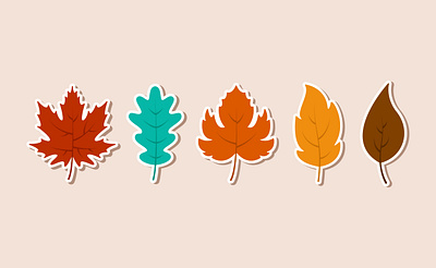 autumn stickers abstract autumn branding cartoon doodle element fall graphic design hand drawn illustration leaf leaves november october seasonal september stickers vector