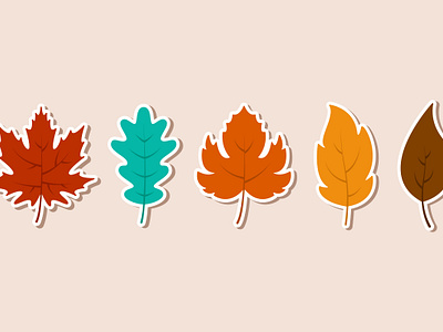 autumn stickers abstract autumn branding cartoon doodle element fall graphic design hand drawn illustration leaf leaves november october seasonal september stickers vector