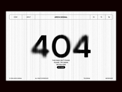 404 Page | Arch.Signal 404 architecture bw error grey noise page not found web design