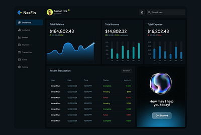 Nexfin | AI-Powered Fintech Web App Dashboard UX/UI Design ai powered ai powered fintech ai powered fintech web app ai powered uxui ai powered web app uxui design dashboard design dashboard uxui dashboard uxui design finance finance design finance uxui finance web app fintech fintech design fintech uxui fintech web app fintech web uxui web app uxui