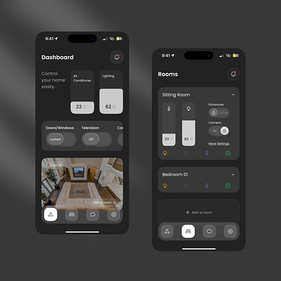 Solace mobile app. app figma smart home uiux