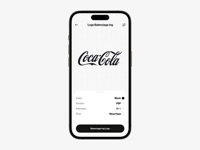 logo Balenciaga-ing | interaction bottom bar button figma format interaction ios iphone list logo mockup pdf prototype setting ui