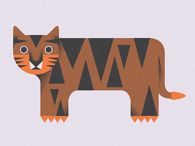 Tiger in the Woods (PSE '23) animals character design editorial grain graphic design illustration