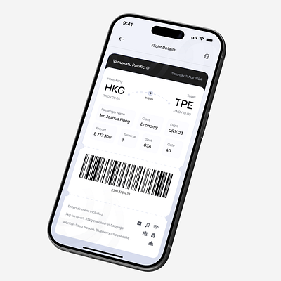 GoFlight — Boarding Pass Details 🛫 adventure airline airplane app design boarding boarding pass booking booking app flight flight details fly mobile mobile design reservation ticket travel app traveling ui ui design ux