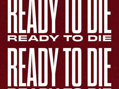 Ready to die after effects animation motion graphics typography