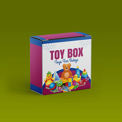 Toys Box Packaging Design box branding business identity cardboard carton concept decoration design gift graphic design label label design marketing mockup pack package packaging product set square