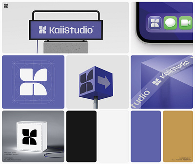 KaiiStudio™ Brand Identity 2024 — art direction branding dribbble feature dribbble font page feature graphic design logo minimalism modern logo monogram show anybody show to clients