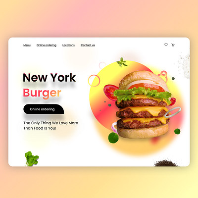 Hamburger Food Restaurant | UI website design delivery delivery website developer development figma design food design food website freelance design freelancer graphic design landing design landing page portfolio restaurant restaurant design restaurant website ui ui ux design web design website design