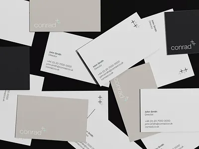Conrad Group Branded Business Cards brand identity branded cards branding business cards logo