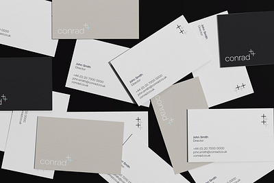 Conrad Group Branded Business Cards brand identity branded cards branding business cards logo