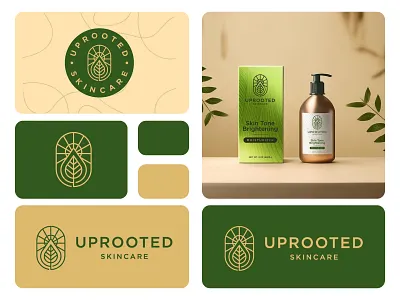 Uprooted Skincare brandidentity branding creativedesign design designcommunity designprocess graphic design illustration logo logo identity logo mark logodesign logoinspiration logoprocess minimaldesign natureinspired organicskincare skincarelogo vector visualidentity