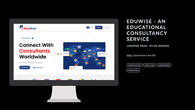 EduWise - UI/UX Design for an Educational Consultancy Service consulting educational eduwise landing page student service uiux design