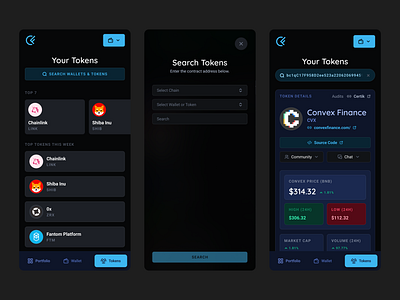 Token Tracker app appdesign appuidesign crypto design nft ui uidesign ux