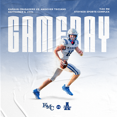 Kapaun 2024 Gameday 1 Graphic american catholic design edit football friday gameday kapaun poster