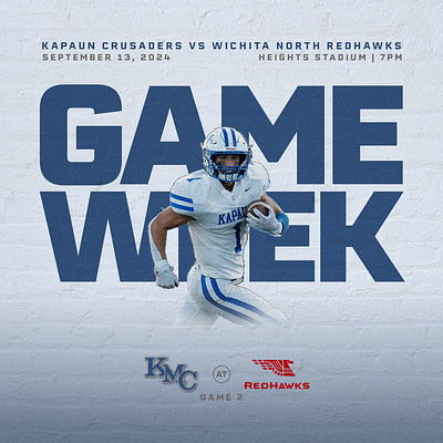 Kapaun 2024 Gameday 2 Graphic america edit football game week gameday kapaun poster