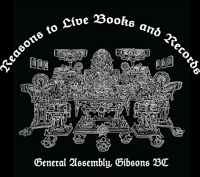 Reasons to Live Books and Records - The Throne bookstore illustration lineart shirtdesign totedesign