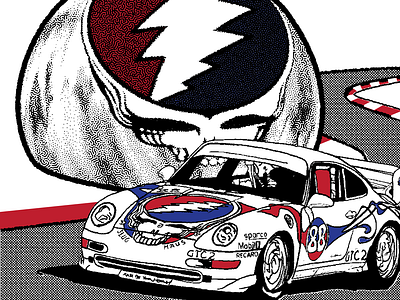 Bout Half Past Dead (HashRacing) x Jaggre - Spherical Boot deadhead grateful dead gratefuldead illustration lineart porsche serigraphy sphere vegas stochaster