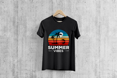 Summer T-shirt Design | Beach T-shirt Design app branding design graphic design illustration logo t shirt design t shit typography ui ux vector