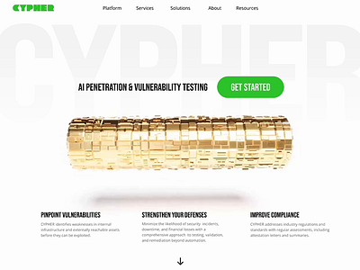 CYPHER Cyber Defense animation branding design figma interaction ui web web design
