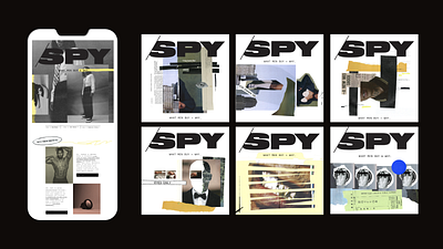 SPY Newsletter Heroes branding collage design editorial graphic design newsletter